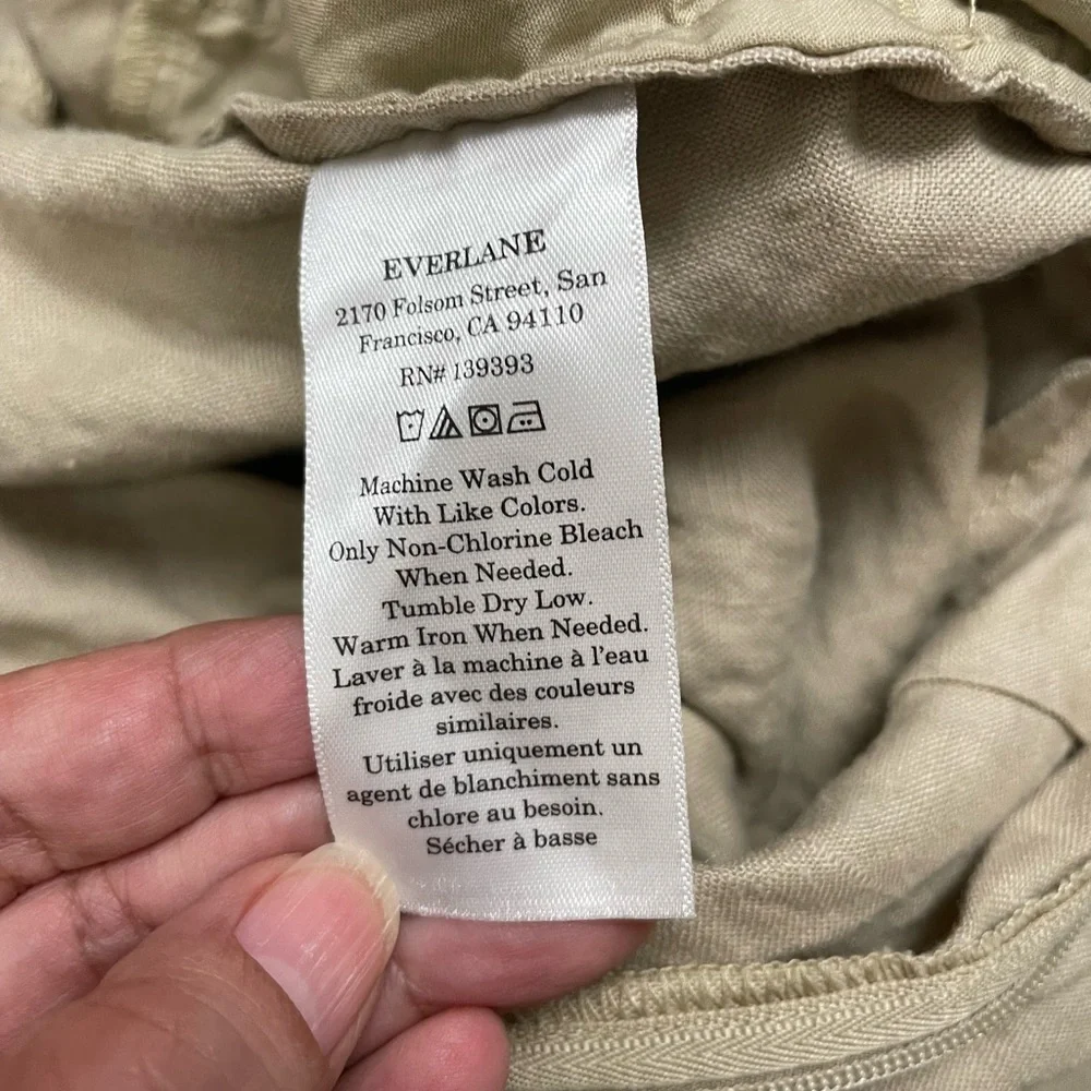 Everlane Linen Jumpsuit‎ Jumper European Flax Women's Sz 10 B43